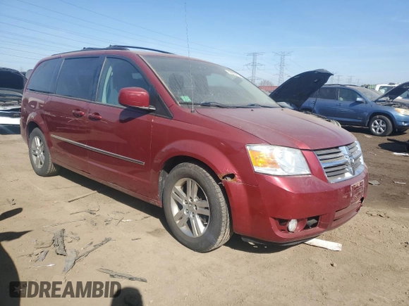 2010 Dodge Grand Caravan Crew with VIN 2D4RN6DX0AR438059, listed as a Copart auction lot 46850575 with 137,665 mi miles and Salvage Title. Bid and sale history available at DreamBid. Image 4.