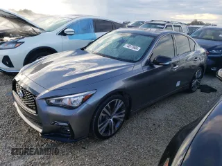 2023 Infiniti Q50 Sensory z VIN JN1EV7CP0PM512467, wystawiony jako Copart lot #73877604 z przebiegiem Nie podano mil oraz Nie do naprawy • Non repairable. Historia ofert i sprzedaży dostępna na DreamBid. Obrazek 1.