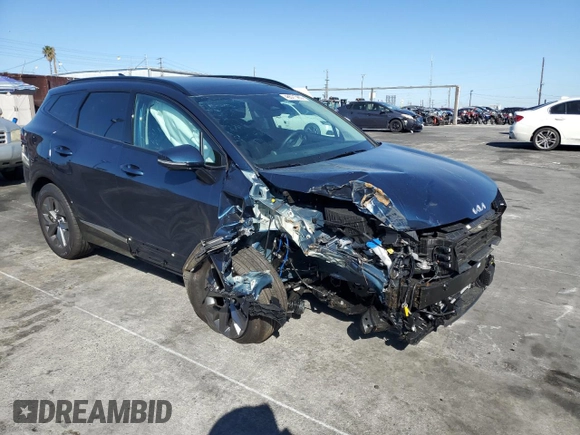 2025 Kia Sportage SX-Prestige with VIN KNDPXCDG5S7181173, listed as a Copart auction lot 46571485 with 2,232 mi miles and Salvage title. Bid and sale history available at DreamBid. Image 4.