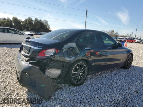 2020 Mercedes-Benz C 43 AMG with VIN 55SWF6EB6LU324144, listed as a Copart auction lot 88303735 with 49,804 mi miles and Salvage Title. Bid and sale history available at carsss.com. Image 3.