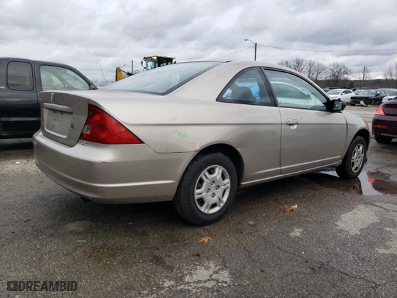 2002 Honda Civic LX with VIN 1HGEM21542L019816, listed as a Copart auction lot 84825424 with 139,051 mi miles and Salvage Title. Bid and sale history available at carsss.com. Image 3.