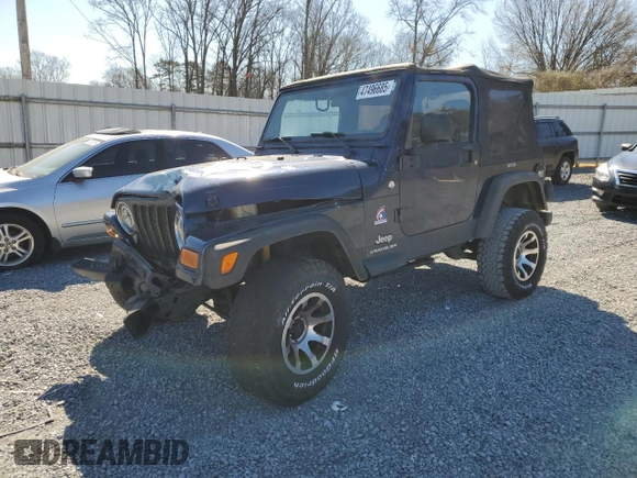 2003 Jeep Wrangler X with VIN 1J4FA39S53P363235, listed as a Copart auction lot 47496685 with 236,575 mi miles and Salvage Title. Bid and sale history available at carsss.com. Image 1.