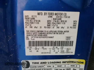 2013 Ford F-150 XL с VIN 1FTFW1EF0DFD16867, выставлен на аукционе Copart как лот 63064595 с пробегом 87 329 миль миль и Списание • Salvage title. История ставок и продаж доступна на DreamBid. Изображение 12.