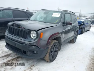 2016 Jeep Renegade Latitude with VIN ZACCJBBT7GPD59282, listed as a IAAI auction lot 41314758 with 137,369 mi miles. Bid and sale history available at carsss.com. Image 2.