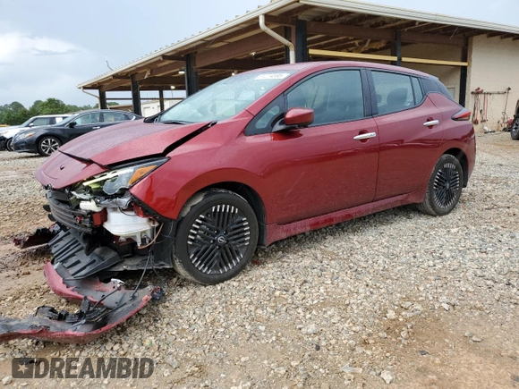 2023 Nissan LEAF SV Plus with VIN 1N4CZ1CV4PC555628, listed as a Copart auction lot 61274595 with 28,424 mi miles and Salvage title. Bid and sale history available at DreamBid. Image 1.