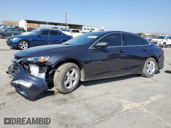 2022 Chevrolet Malibu LS with VIN 1G1ZB5ST8NF192271, listed as a Copart auction lot 48766895 with 37,656 mi miles and Salvage Title. Bid and sale history available at DreamBid. Image 1.