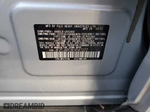 2014 Subaru Forester 2.5i Touring with VIN JF2SJAPC8EH541027, listed as a Copart auction lot 85246504 with 155,269 mi miles and Salvage Title. Bid and sale history available at carsss.com. Image 12.