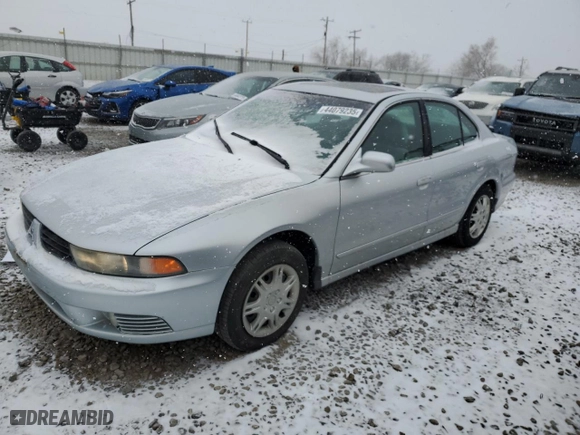 2002 Mitsubishi Galant ES with VIN 4A3AA46G32E095959, listed as a Copart auction lot 44079235 with 128623 miles and Clean Title. Bid and sale history available at carsss.com. Image 1.