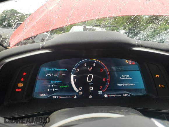 2024 Chevrolet Corvette 2LT with VIN 1G1YB2D43R5121717, listed as a Copart auction lot 61812805 with 1,084 mi miles and Salvage title. Bid and sale history available at DreamBid. Image 9.