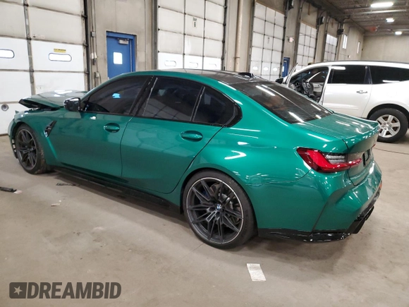 2024 BMW M3 with VIN WBS53AY03RFS18623, listed as a Copart auction lot 50246824 with 2,253 mi miles and Salvage Title. Bid and sale history available at carsss.com. Image 2.