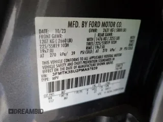 2023 Ford Mustang Mach-E Premium with VIN 3FMTK3SU2PMA97939, listed as a Copart auction lot 61383185 with 53,236 mi miles and Salvage title. Bid and sale history available at DreamBid. Image 13.