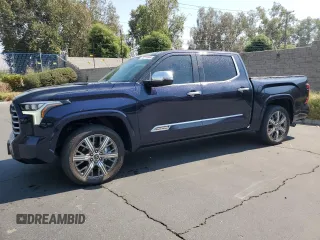 2023 Toyota Tundra Capstone Hybrid with VIN 5TFVC5DBXPX033319, listed as a Copart auction lot 73779344 with 9,723 mi miles and Salvage title. Bid and sale history available at DreamBid. Image 1.