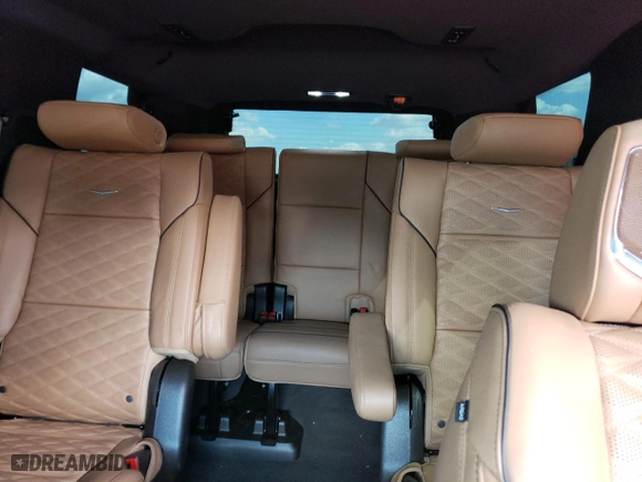 2024 Cadillac Escalade RWD Premium Luxury with VIN 1GYS3BKL2RR121537, listed as a Copart auction lot 77426534 with 5,356 mi miles and Salvage Title. Bid and sale history available at carsss.com. Image 10.