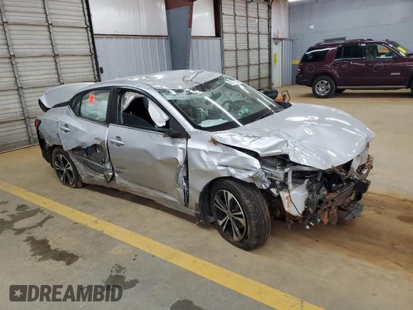 2021 Nissan Sentra SV with VIN 3N1AB8CV0MY229989, listed as a Copart auction lot 48766635 with Not Provided miles and Salvage Title. Bid and sale history available at carsss.com. Image 4.