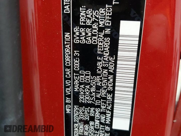 2020 Volvo XC40 Momentum z VIN YV4162UK9L2276791, wystawiony jako Copart lot #87115964 z przebiegiem 43 704 mil mil oraz Szkoda całkowita • Salvage title. Historia ofert i sprzedaży dostępna na DreamBid. Obrazek 15.