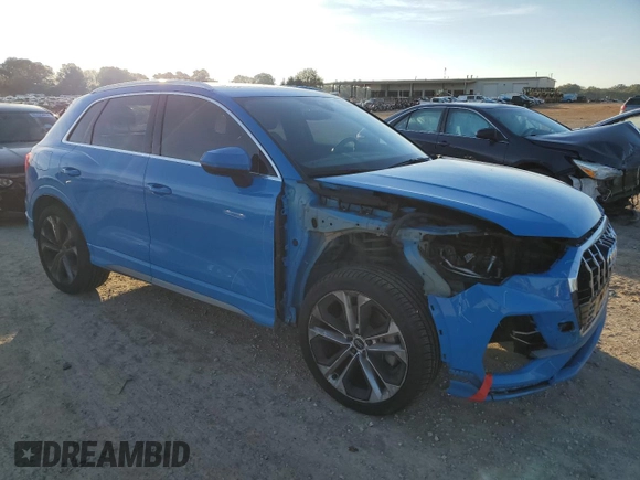 2019 Audi Q3 S line Premium Plus with VIN WA1EECF34K1084907, listed as a Copart auction lot 80546094 with 79,972 mi miles and Salvage Title. Bid and sale history available at carsss.com. Image 4.