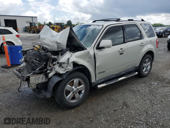 2008 Ford Escape Limited с VIN 1FMCU04138KC39185, выставлен на аукционе Copart как лот 56640295 с пробегом 149 956 миль миль и Списание • Salvage title. История ставок и продаж доступна на DreamBid. Изображение 1.