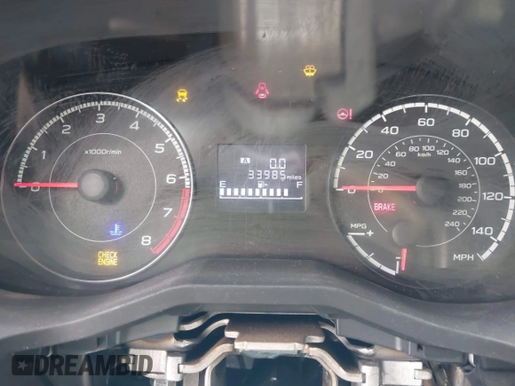 2022 Subaru Impreza with VIN 4S3GKAA62N1609335, listed as a IAAI auction lot 41090418 with 33,985 mi miles and . Bid and sale history available at DreamBid. Image 7.