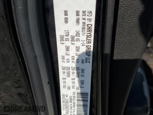 2014 Dodge Durango Citadel with VIN 1C4RDJEG0EC375013, listed as a Copart auction lot 44381125 with 214,532 mi miles and Clean title. Bid and sale history available at DreamBid. Image 13.