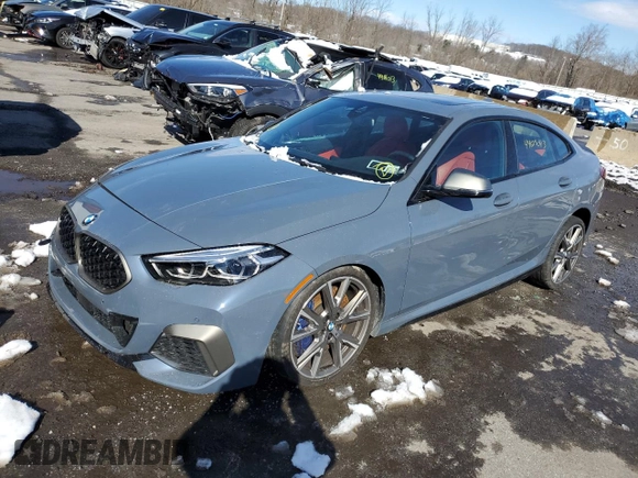 2021 BMW 2 Series M235i xDrive with VIN WBA13AL08M7H39806, listed as a Copart auction lot 44625043 with 23,037 mi miles. Bid and sale history available at carsss.com. Image 1.