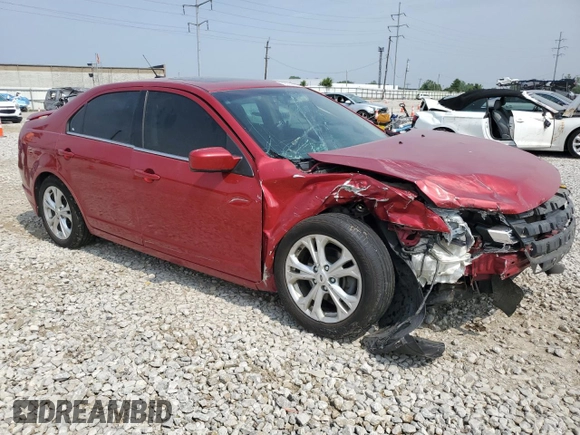 2012 Ford Fusion SE with VIN 3FAHP0HA7CR348562, listed as a Copart auction lot 60531805 with 139,581 mi miles and Salvage title. Bid and sale history available at DreamBid. Image 4.