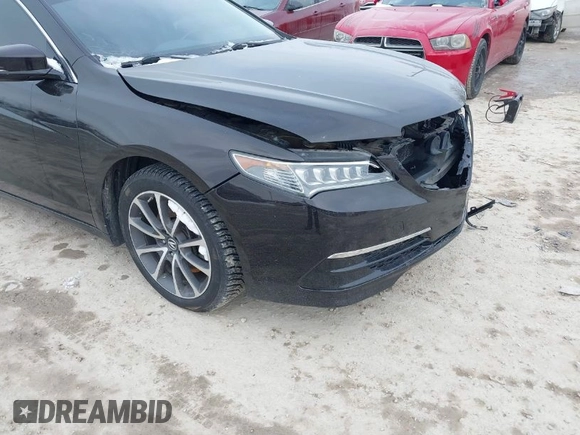 2015 Acura TLX V6 with VIN 19UUB2F33FA025391, listed as a IAAI auction lot 41625936 with 115,635 mi miles. Bid and sale history available at carsss.com. Image 1.