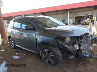 2017 Nissan Pathfinder S with VIN 5N1DR2MN5HC606019, listed as a IAAI auction lot 41637779 with 133,128 mi miles and . Bid and sale history available at DreamBid. Image 1.
