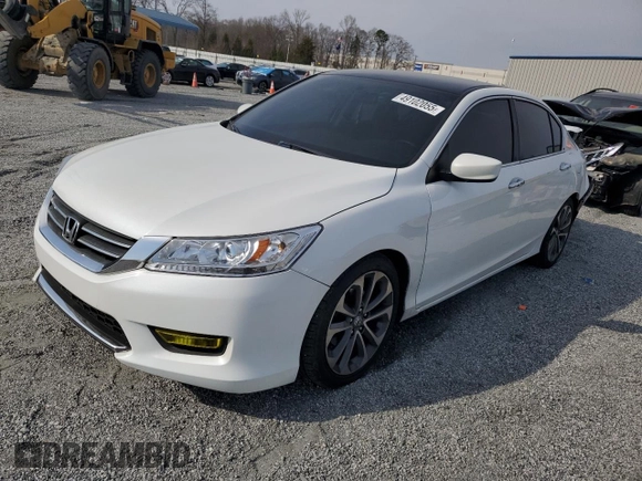 2015 Honda Accord Sport with VIN 1HGCR2F55FA060443, listed as a Copart auction lot 49102055 with 217,414 mi miles and Salvage Title. Bid and sale history available at DreamBid. Image 1.