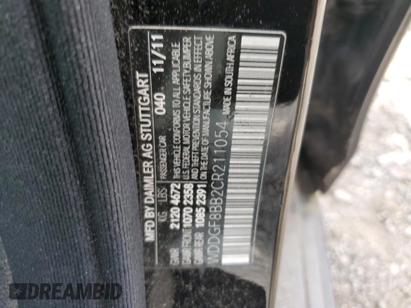 2012 Mercedes-Benz C 300 Sport with VIN WDDGF8BB2CR211054, listed as a Copart auction lot 58264875 with 131,478 mi miles and Clean title. Bid and sale history available at DreamBid. Image 12.