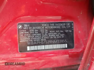 2009 BMW 3 Series 328i z VIN WBAPH57529NM33855, wystawiony jako Copart lot #53391715 z przebiegiem 142 688 mil mil oraz Szkoda całkowita • Salvage title. Historia ofert i sprzedaży dostępna na DreamBid. Obrazek 12.