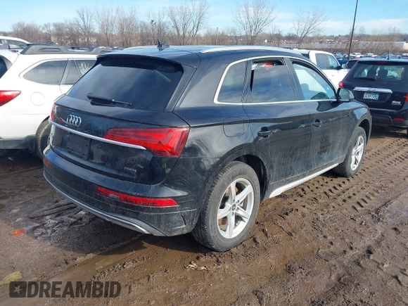 2023 Audi Q5 Premium with VIN WA1ABAFY3P2044813, listed as a IAAI auction lot 41651809 with 19,001 mi miles and . Bid and sale history available at DreamBid. Image 4.