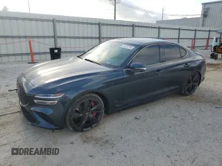 2023 Genesis G70 3.3T with VIN KMTG54TE8PU121765, listed as a Copart auction lot 51421275 with 17,045 mi miles and Salvage title. Bid and sale history available at DreamBid. Image 1.