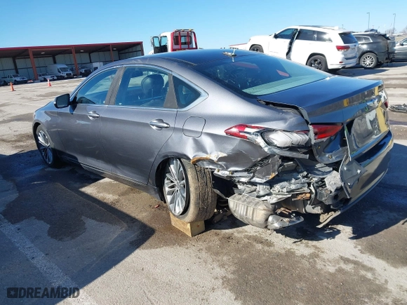 2016 Hyundai Genesis 3.8L with VIN KMHGN4JEXGU118623, listed as a IAAI auction lot 41401807 with 105,060 mi miles. Bid and sale history available at carsss.com. Image 3.