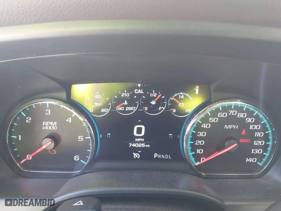 2018 GMC Sierra 1500 Denali with VIN 3GTU2PEJ9JG172983, listed as a IAAI auction lot 41784319 with 74,025 mi miles. Bid and sale history available at carsss.com. Image 7.
