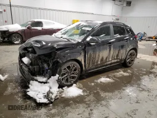 2022 Hyundai Kona N Line with VIN KM8K3CA35NU838465, listed as a Copart auction lot 44417115 with 91,217 mi miles and Salvage Title. Bid and sale history available at carsss.com. Image 1.
