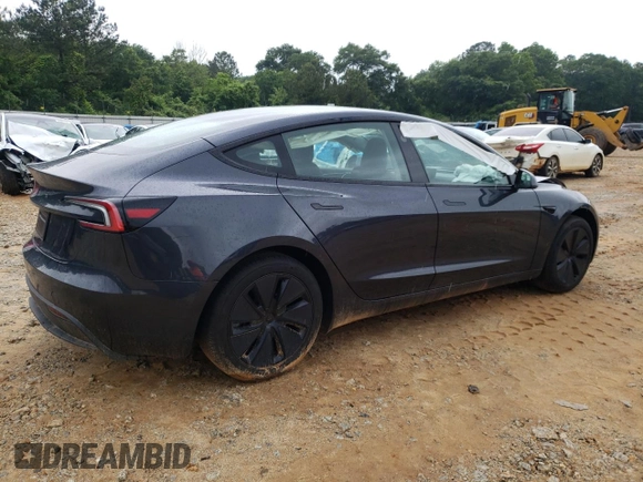 2024 Tesla Model 3 with VIN 5YJ3E1EA8RF755854, listed as a Copart auction lot 45986995 with 7,374 mi miles and Salvage Title. Bid and sale history available at DreamBid. Image 3.