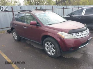 2006 Nissan Murano SL with VIN JN8AZ08W76W506485, listed as a IAAI auction lot 41992620 with 208,287 mi miles and . Bid and sale history available at DreamBid. Image 1.