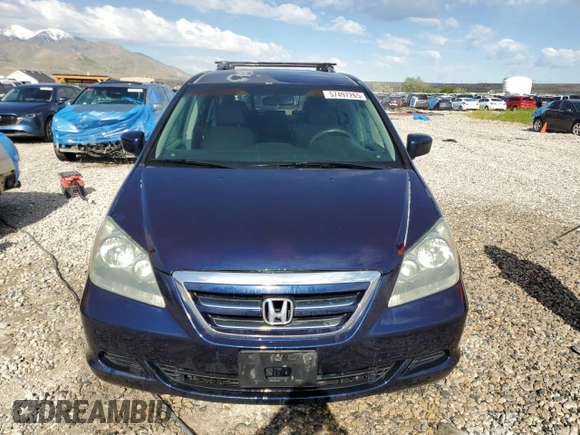 2006 Honda Odyssey EX z VIN 5FNRL38496B023830, wystawiony jako Copart lot #57497265 z przebiegiem 123 839 mil mil oraz Szkoda całkowita • Salvage title. Historia ofert i sprzedaży dostępna na DreamBid. Obrazek 5.