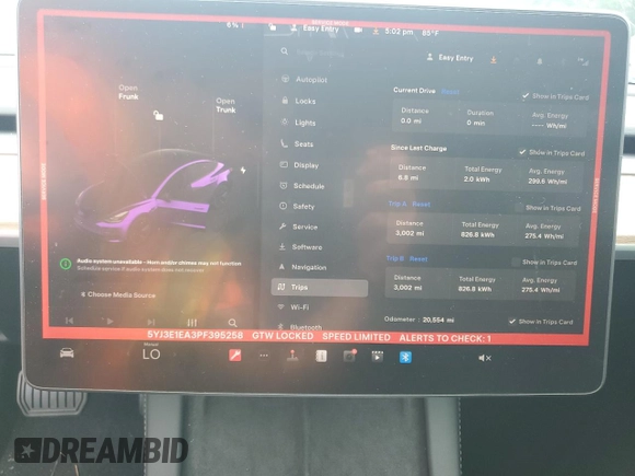 2023 Tesla Model 3 с VIN 5YJ3E1EA3PF395258, выставлен на аукционе Copart как лот 58816165 с пробегом 20 554 миль миль и Списание • Salvage title. История ставок и продаж доступна на DreamBid. Изображение 9.