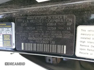 2015 Kia Optima Hybrid EX with VIN KNAGN4AD6F5091437, listed as a Copart auction lot 73560394 with 214,966 mi miles and Clean Title. Bid and sale history available at carsss.com. Image 12.