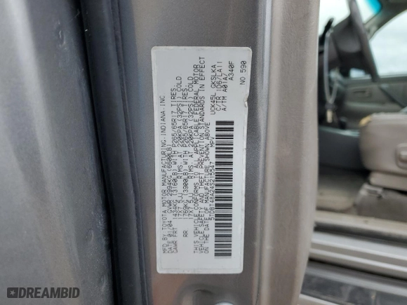 2004 Toyota Sequoia Limited with VIN 5TDBT48A24S215547, listed as a Copart auction lot 53239665 with 155,540 mi miles and Clean Title. Bid and sale history available at carsss.com. Image 13.