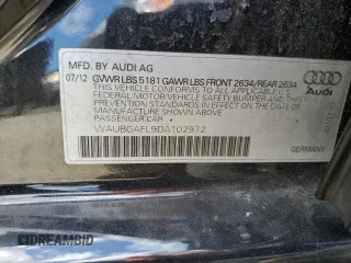 2013 Audi S4 Premium Plus with VIN WAUBGAFL9DA102972, listed as a Copart auction lot 74318964 with 0 mi miles and Salvage Title. Bid and sale history available at carsss.com. Image 12.