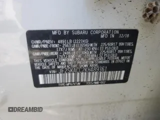 2019 Subaru Forester with VIN JF2SKACC2KH489361, listed as a Copart auction lot 48135355 with 75,636 mi miles and Salvage Title. Bid and sale history available at carsss.com. Image 16.