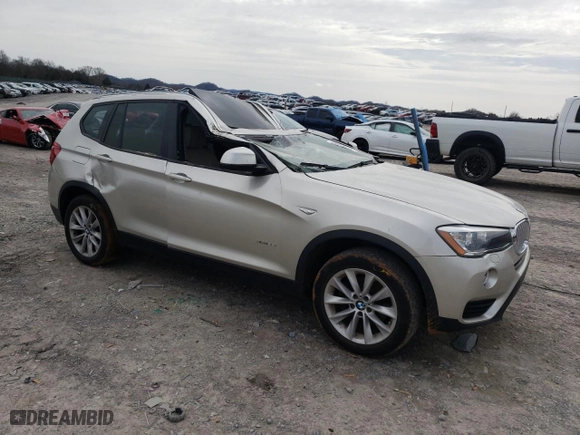 2015 BMW X3 xDrive28i with VIN 5UXWX9C58F0D60984, listed as a Copart auction lot 48241085 with 95,524 mi miles and Salvage Title. Bid and sale history available at carsss.com. Image 4.