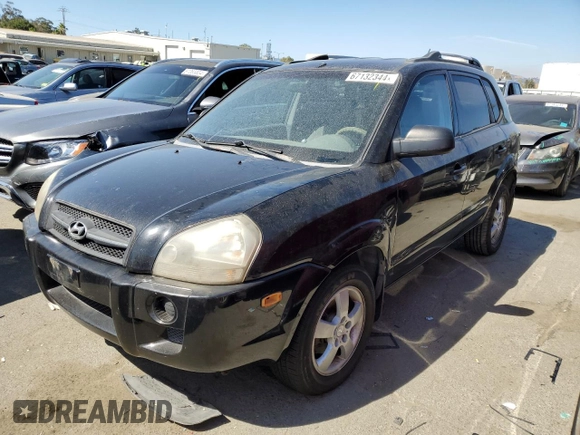 2005 Hyundai Tucson GL with VIN KM8JM12B95U193435, listed as a Copart auction lot 67132344 with 282,401 mi miles and Clean Title. Bid and sale history available at carsss.com. Image 1.