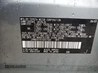 2007 Toyota RAV4 Limited with VIN JTMBD31VX76051568, listed as a Copart auction lot 83827544 with 182,086 mi miles and Salvage Title. Bid and sale history available at carsss.com. Image 13.