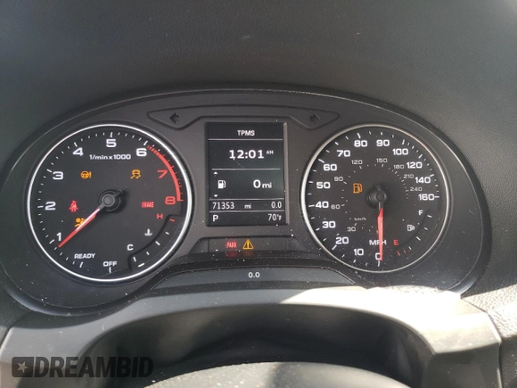 2016 Audi A3 2.0T Premium with VIN WAUB8GFF1G1035248, listed as a Copart auction lot 65627743 with 71,353 mi miles. Bid and sale history available at carsss.com. Image 9.