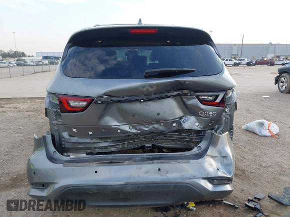 2020 Infiniti QX60 Luxe with VIN 5N1DL0MN5LC513550, listed as a IAAI auction lot 41676777 with 78,534 mi miles and . Bid and sale history available at DreamBid. Image 17.