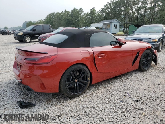 2019 BMW Z4 sDrive30i with VIN WBAHF3C51KWW21559, listed as a Copart auction lot 54460324 with 0 mi miles and Salvage Title. Bid and sale history available at carsss.com. Image 3.