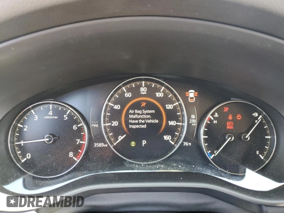 2025 Mazda 3 S with VIN 3MZBPAAM0SM453639, listed as a Copart auction lot 48355455 with 3,589 mi miles and Salvage Title. Bid and sale history available at DreamBid. Image 9.